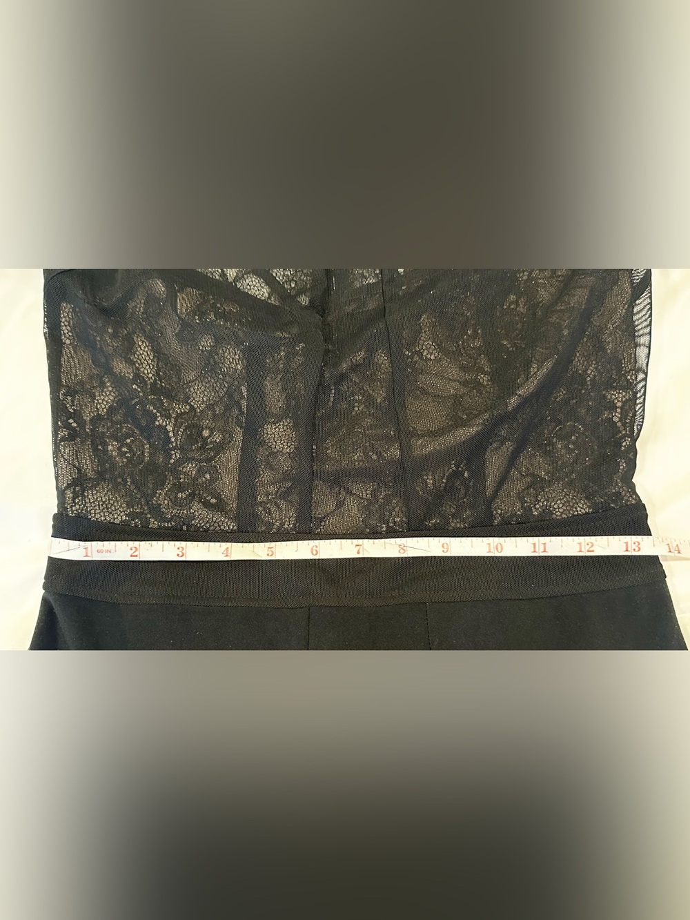 Lauren Ralph Lauren Evening Black Lace Illusion Long-Sleeve Gown - Picture 12 of 14